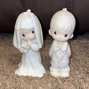 Precious Moments bride and groom (separate statues)